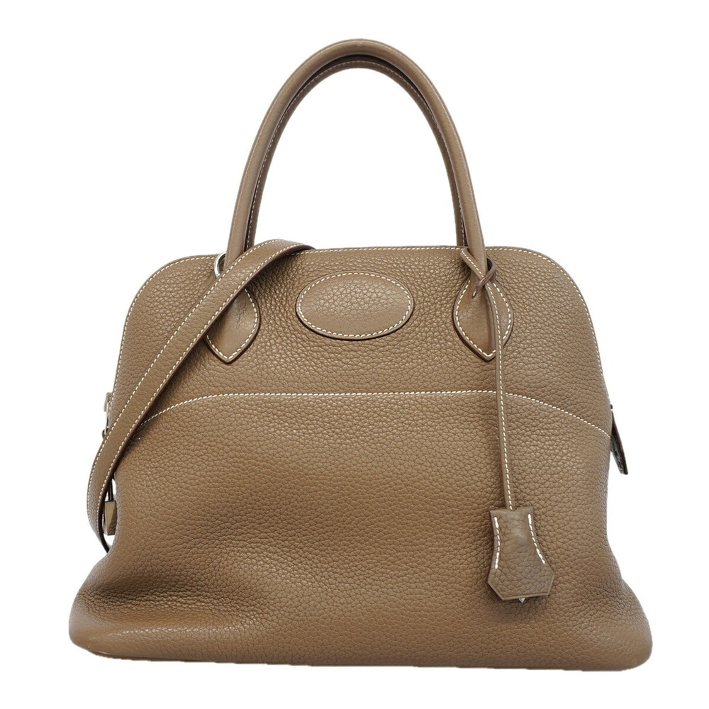 Hermes Bolide 31 handbag, Taurillon Clemence leather, Etoupe color, □R stamp,...